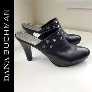 DANA BUCHMAN Moravaria Black Clog Heels (9)